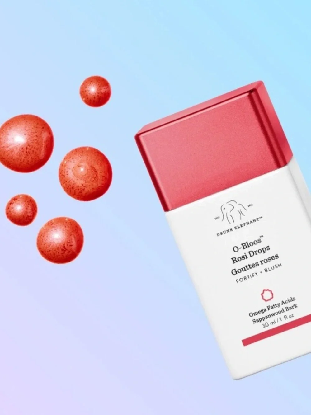Drunk Elephant O-Bloos Rosy Drops Liquid Blush NEW! FULL SIZE!